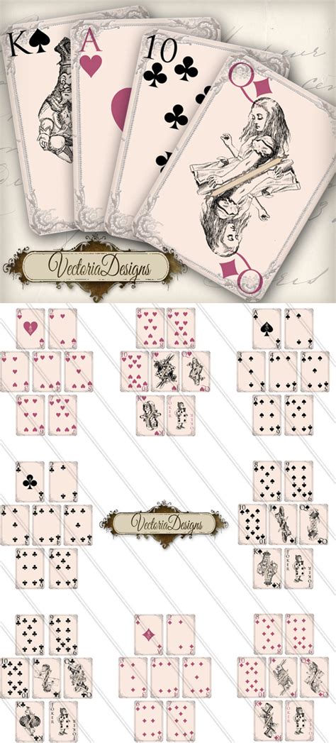 Alice In Wonderland Playing Cards Free Printable Printable Templates