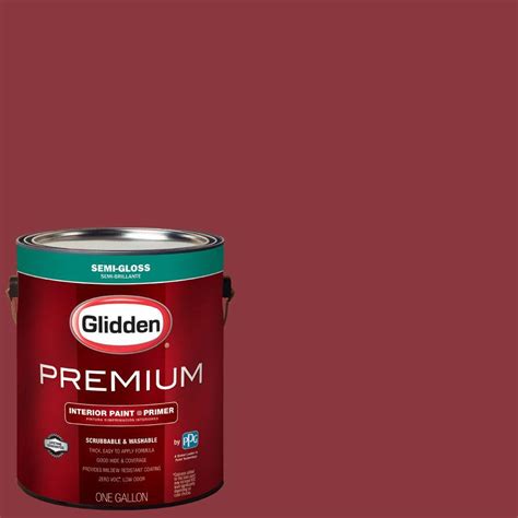 Glidden Premium 1 Gal Hdgr51 Red Delicious Semi Gloss Interior Paint