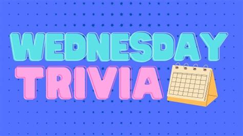 Wednesday Trivia Trivia Download Youth Ministry