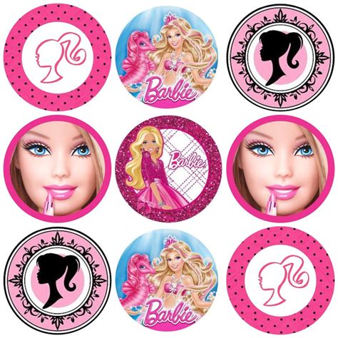 Barbie Birthday Cupcake Toppers