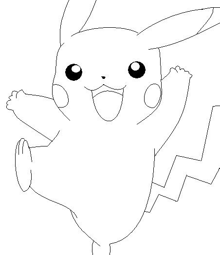 Pikachu Lineart 1 By Anime Bases Free On Deviantart