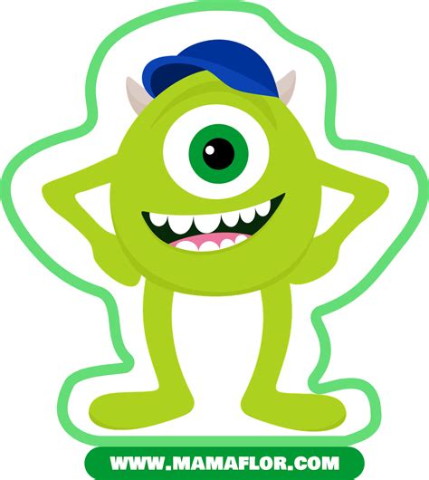 Monsters Inc Stickers Toppers Wrappers De Mike Wazowski Para