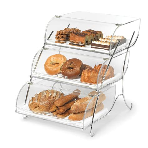 Rosseto Three Tier Clear Acrylic Bakery Display Case With Chrome