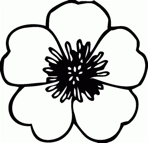 Easy Flower Coloring Pages Coloring Home