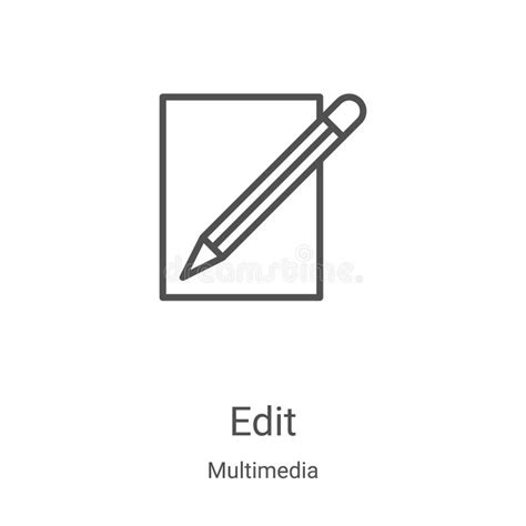 Edit Icon Vector From Essentials Collection Thin Line Edit Outline