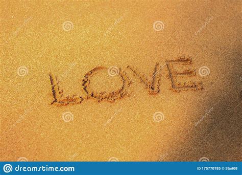 Love On Sand Beach Stock Image Image Of Ocean Season 175770785