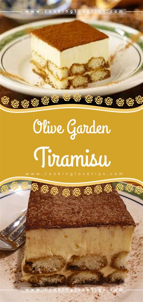 Olive garden is known for never ending pasta and unlimited breadsticks, but a closer look at the when you think of olive garden, or even italian food in general, you probably don't think healthy. Olive Garden Tiramisu - Cooking Love Tips