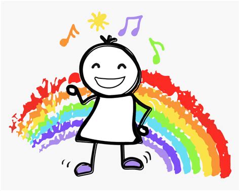 Wiggle And Giggle Rainbow Stick Man Cartoon Hd Png Download Kindpng