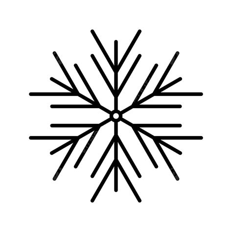 Snowflake Beautiful Winter Line Black Icon Line Icons Black Icons