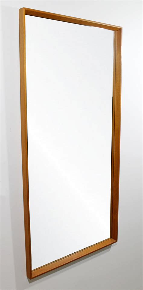 Mid Century Modern Drylund Teak Wall Mirror Rectangular Danish 1960s