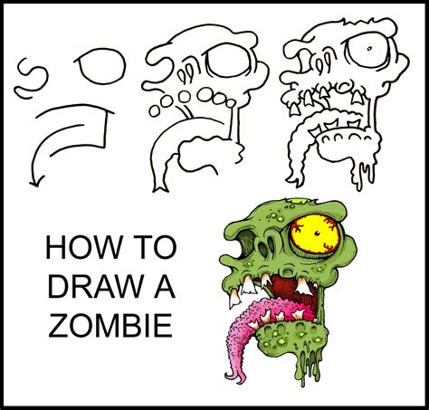 How To Draw Zombies Step By Outsiderough11