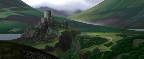 Brave Dunbroch Castle Research Photo Concept Art And Final Frame
