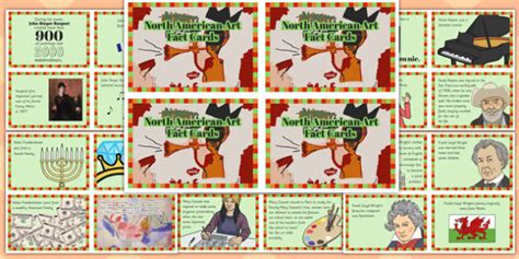North American Art Fact Cards Teacher Made