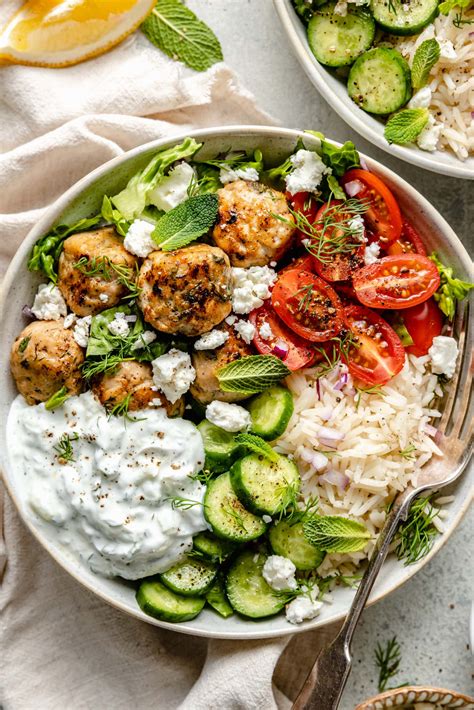 Greek Chicken Meatballs All The Healthy Things