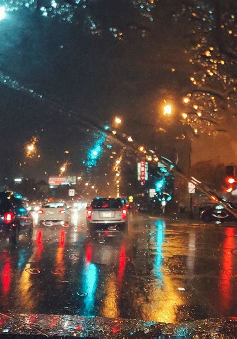 Cars Driving On Asphalt Road During Rainy Night · Free Stock Photo Di
