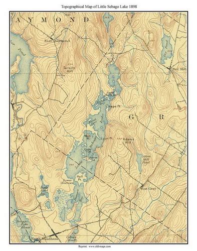 Old Maps Of Sebago Lake Maine