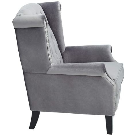 Williamsburg Gray Tufted Wingback Armchair 37t51 Lamps Plus