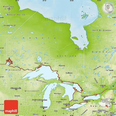 Physical Map Of Ontario
