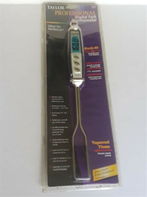 Taylor Digital Thermometer Fork 1482n New Ebay