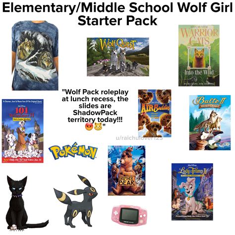 Elementarymiddle School Wolf Girl Starter Pack Rstarterpacks