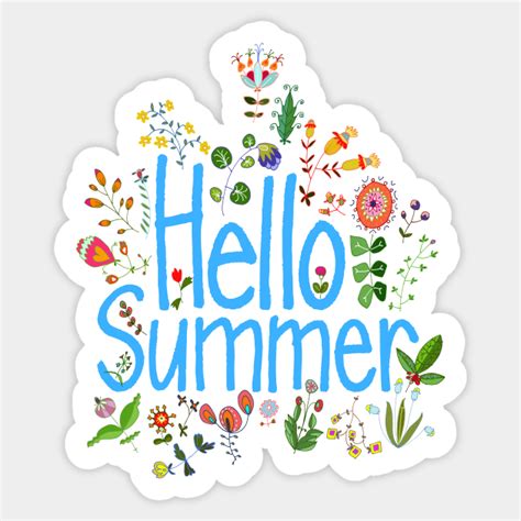 Hello Summer Summer Sticker Teepublic