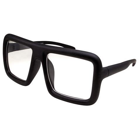 Buy Grinderpunch Thick Square Frame Clear Lens Oversized Eyeglasses For Fashion And Costume