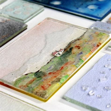 Fused Glass Course From Warm Glass Glass Landscapes And Seascapes Glass Fusing Projects