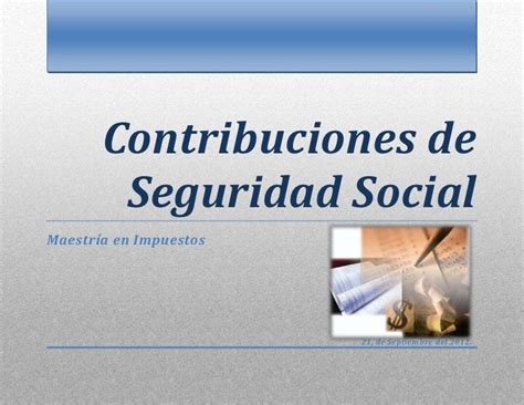 Contribuciones De Seguridad Social