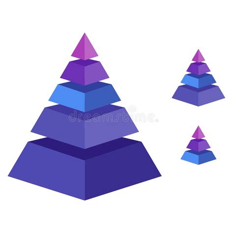 Hierarchy Pyramid Diagram Infographic Element Stock Vector