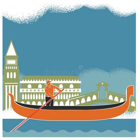 Vectores De Dibujos Animados De Icono De Venice Gondolier Góndola