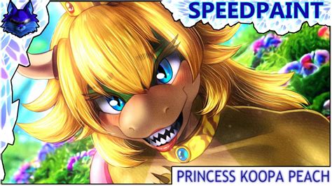 Princess Koopa Peach [super Mario Bros] Speedpaint Youtube