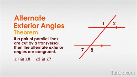 Alternate Exterior Angles Definition Theorem Examples And Video