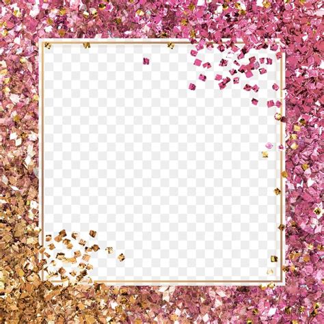 Download Premium Png Of Shiny Glitter Frame Png Gradient Pink Gold