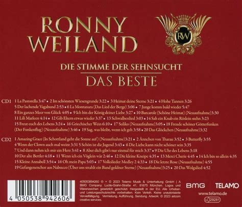 Ronny Weiland Das Beste Von Ronny Weiland 2 Cds Jpc