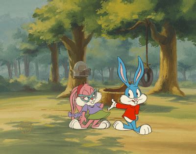 Tiny Toons Original Production Cel Buster Bunny And Babs Bunny