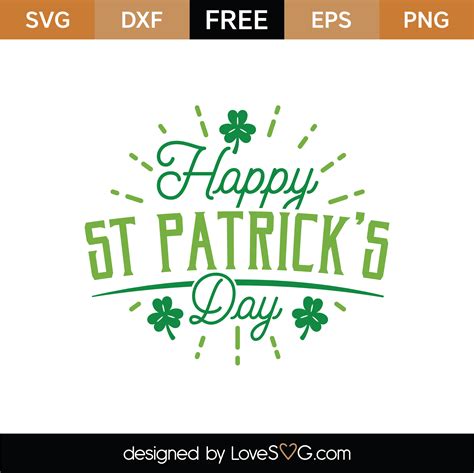 Free Happy St Patrick's Day SVG Cut File | Lovesvg.com
