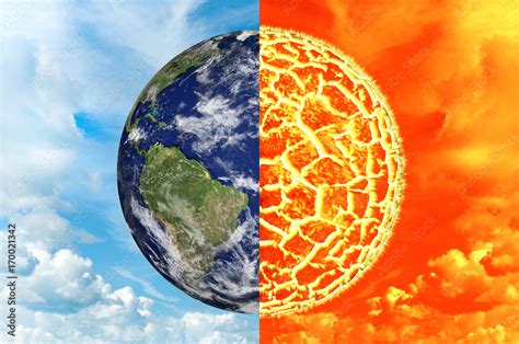 Planet Earth Ecology Concept Global Warming Concept The Effect Of