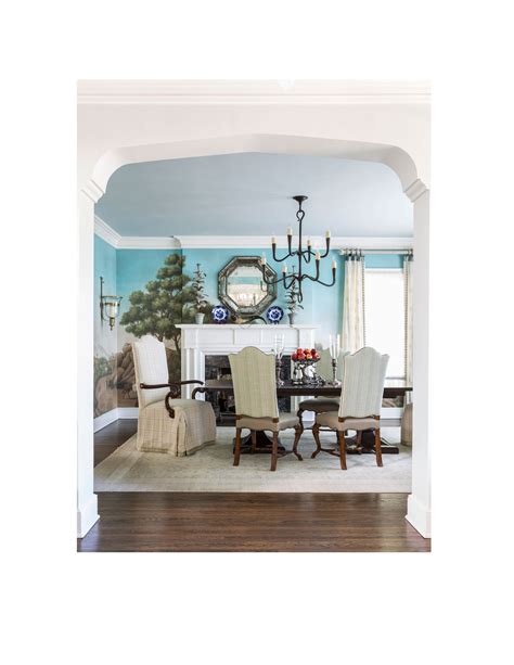 Formal Dining Room By Goddard Design Group Featuring Hand Painted