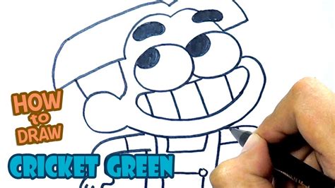 How To Draw Cricket Green From Big City Green Drawing Easy Step By