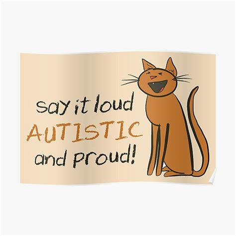 Autistic And Proud Poster For Sale By Idrawhumans Redbubble