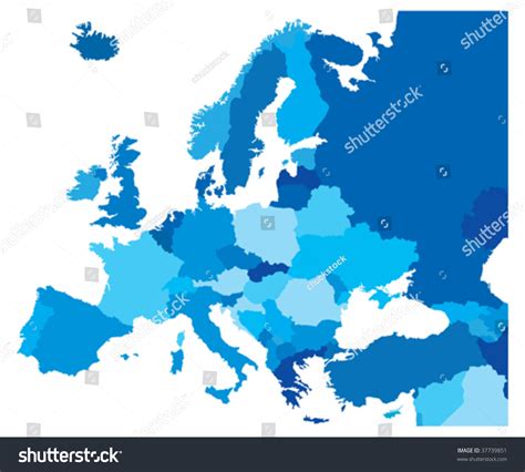 Color Country Map Of Europe Royalty Free Stock Vector 37739851