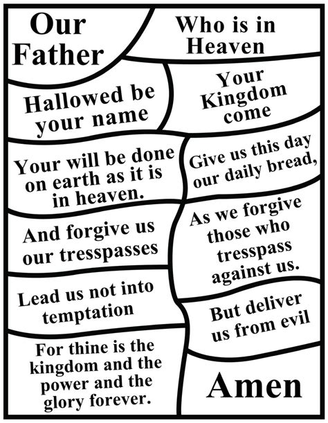 Best Images Of Printable Lord S Prayer Craft Printable Lord S