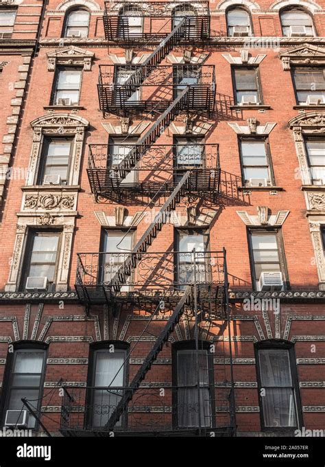 New York City Stairs And Apartments Stock Photo Alamy