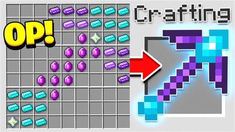 A pattern defines the slot an item must. HOW TO CRAFT A $1,000 PICKAXE! *OVERPOWERED* (Minecraft ...