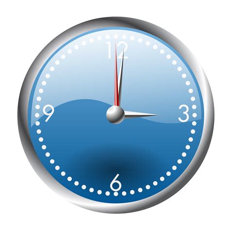 Painted Blue Clock With Red Arrows Free Image Download