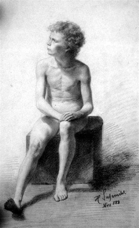 Academic Nudes Of The 19th Century Heinrich Susemihl 1862 Sitting