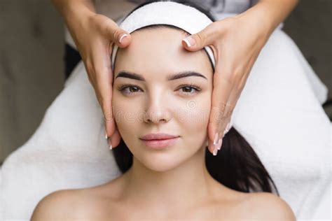 Professional Anti Aging Facial Massage Action Stock Image Image Of