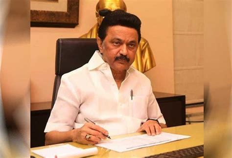Letter From The Chief Minister Of Tamil Nadu Mk Stalin To The Chief