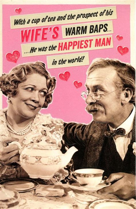 To my beautiful wife with love on your birthday inside verse: Funny Wife's Nice Baps Valentine's Day Greeting Card | Cards