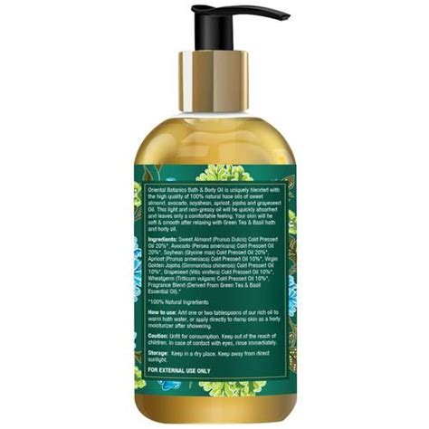 Buy Oriental Botanics Bath And Body Oil Green Tea And Basil Online At Best Price Of Rs 699 Bigbasket